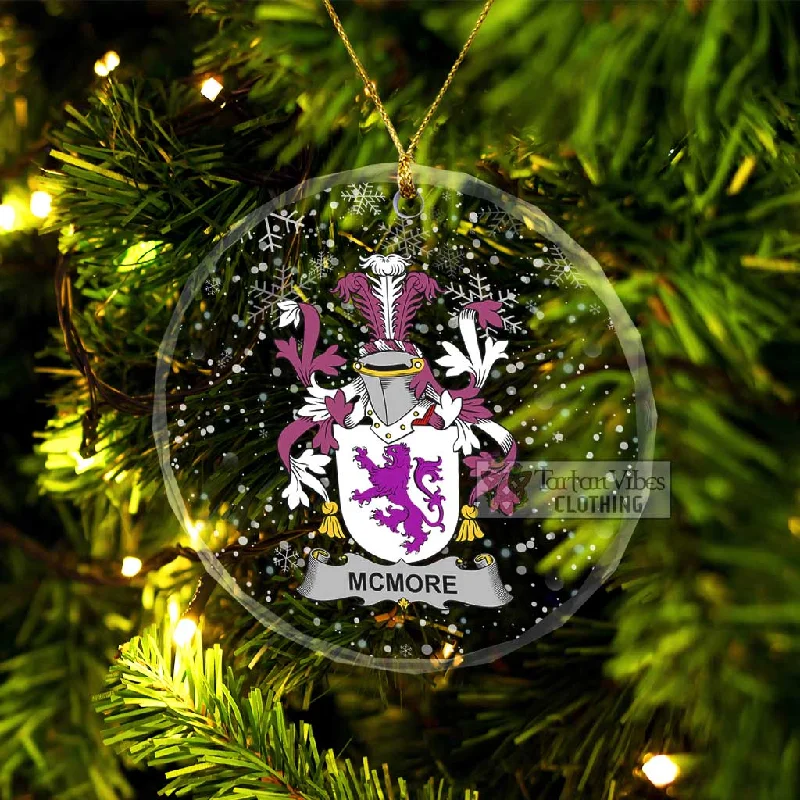 McMore Irish Clan Christmas Glass Ornament with Coat of Arms Crew Neck V-Neck Boat Neck McMore Irish Clan Christmas Glass Ornament with Coat of Arms Crew Neck V-Neck Boat Neck