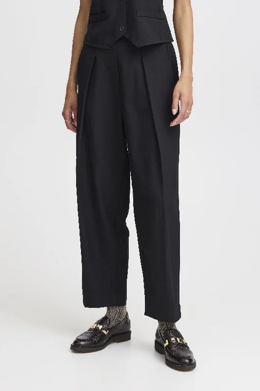 BLACK BARREL TROUSER Trousers chic fashionable
