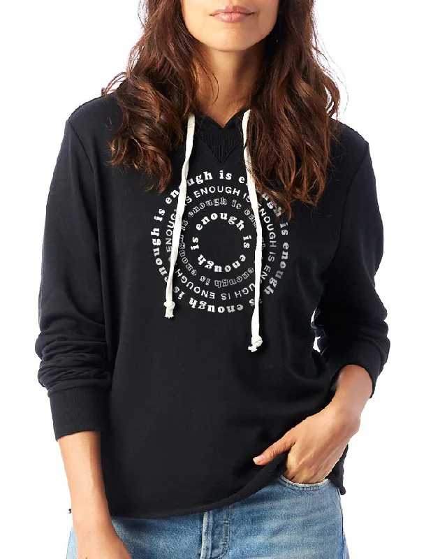 Women's Enough Is Enough French Terry Pullover Hoodie Peter Pan Collar