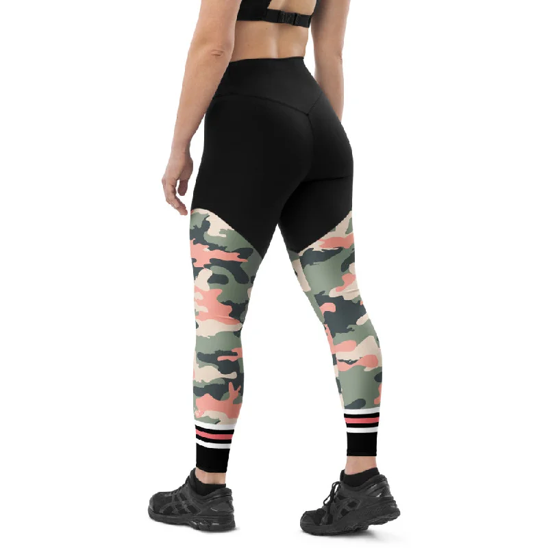 'Lady Savage' Leggings - Pretty Camo x Froly Cozy Full-Length Workout Leggings