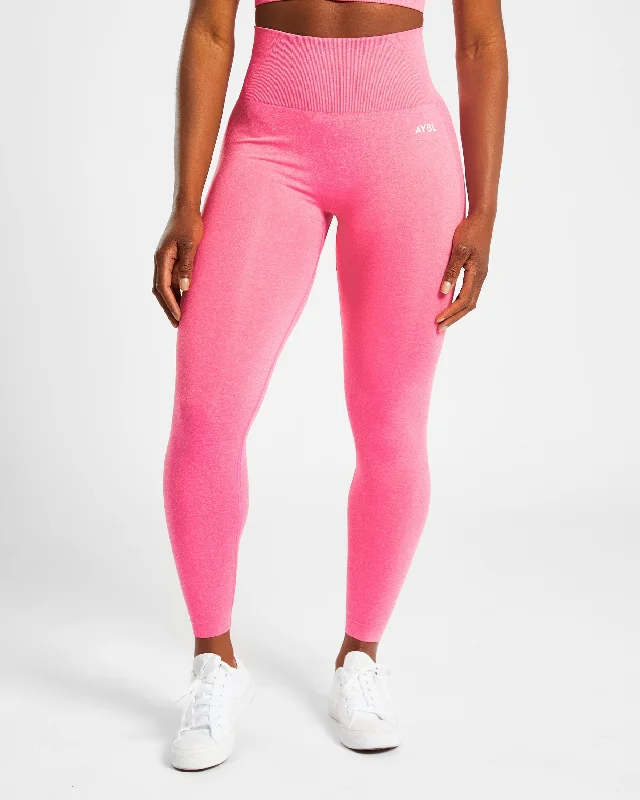 Empower Seamless Leggings - Rosa Marl Stylish Compression Fit Leggings