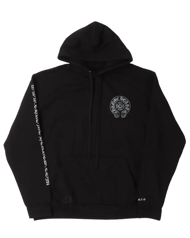 Online Exclusive Horseshoe Logo Hoodie Hoodie with Button Placket Classic Preppy