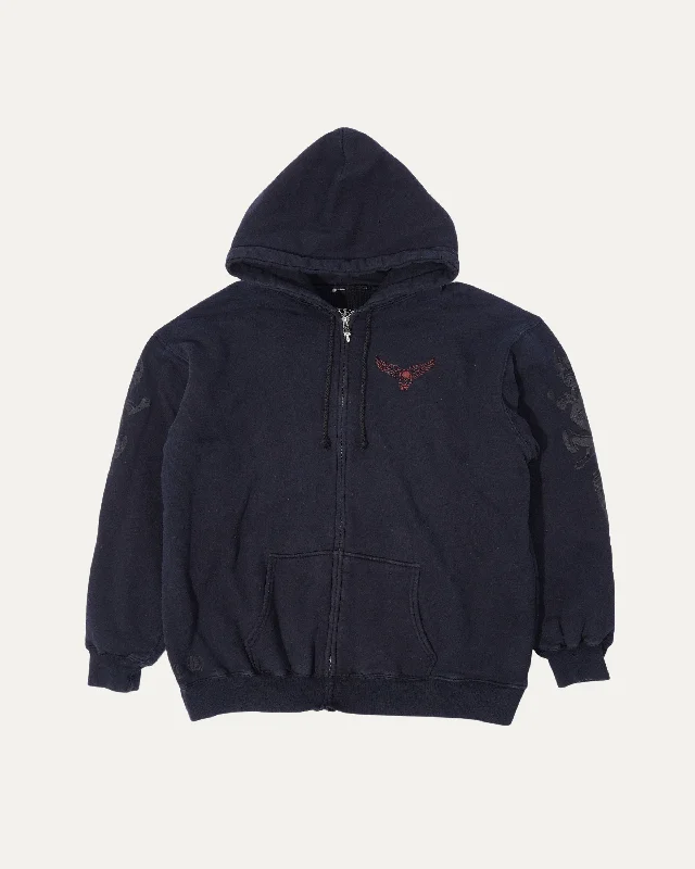 Foti Mahalia Zip Up Hoodie Hoodie with Applique Textured Unique