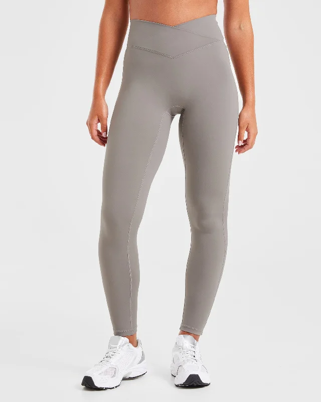Sculpt Wrap Leggings - Smoke Grey Comfortable Yoga Tights Leggings