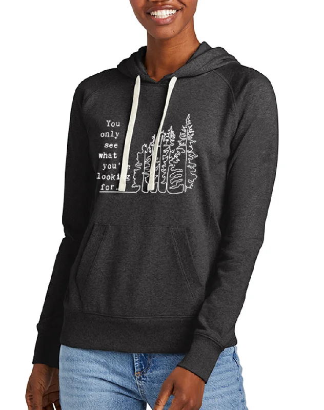 Women's You Only See What You're Looking For True Recycled Pullover Hoodie Set Sleeve Pullover
