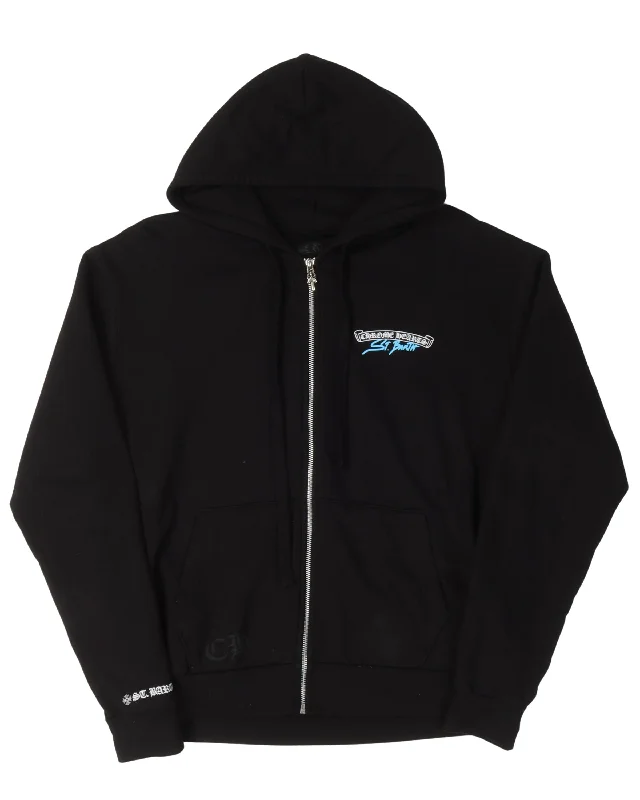 St. Barth Exclusive Zip Up Hoodie Hoodie with Lace Feminine Delicate