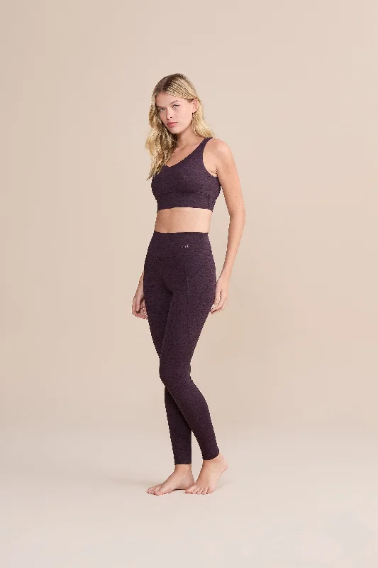 Back Strip Groove Long Leggings Stylish Sporty Performance Leggings