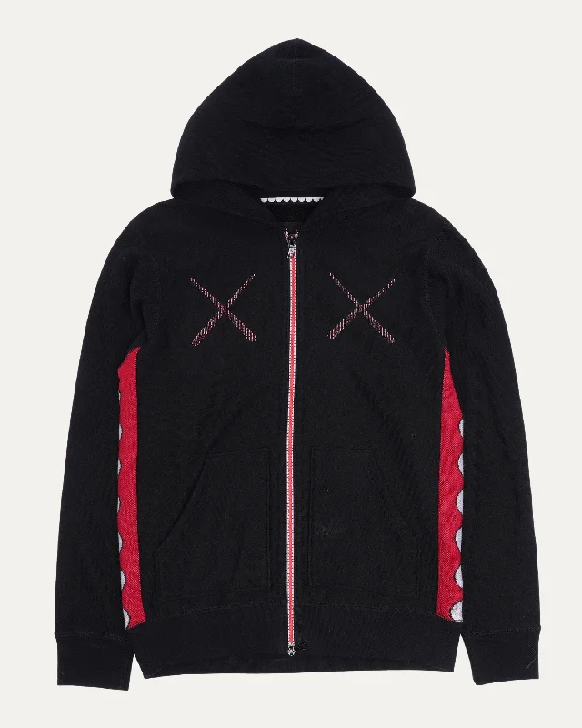 Chomper Zip Up Hoodie Hoodie with Hem Patch Decorative Personalized