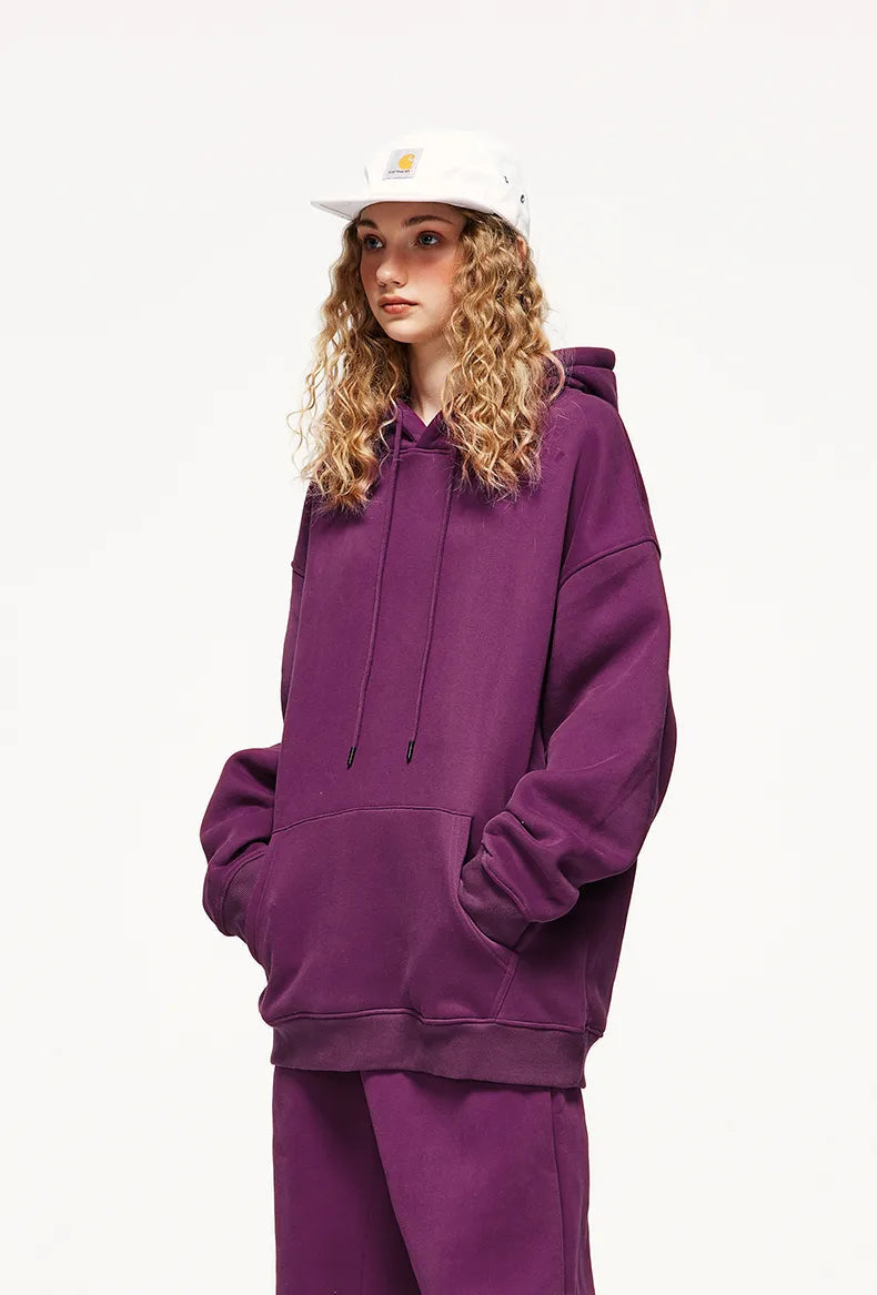 Colorful Basic Pullover Hoodie Chunky Knit Pullover