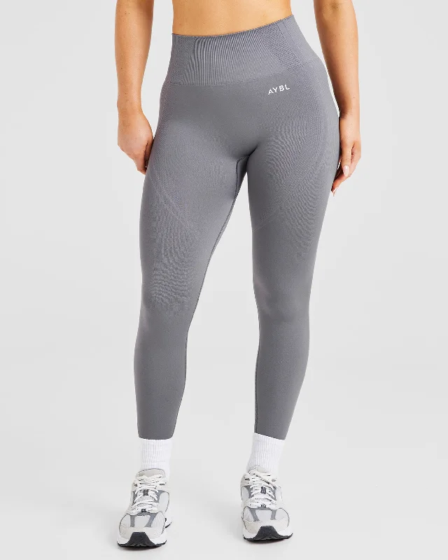 Balance V3 Seamless Leggings - Charcoal Grau Elegant Metallic Leggings