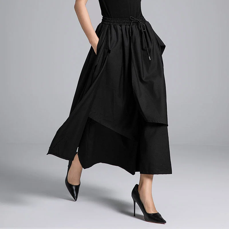 Retro Wide-leg Casual High-waisted Trousers Trousers Ceremony Elegant