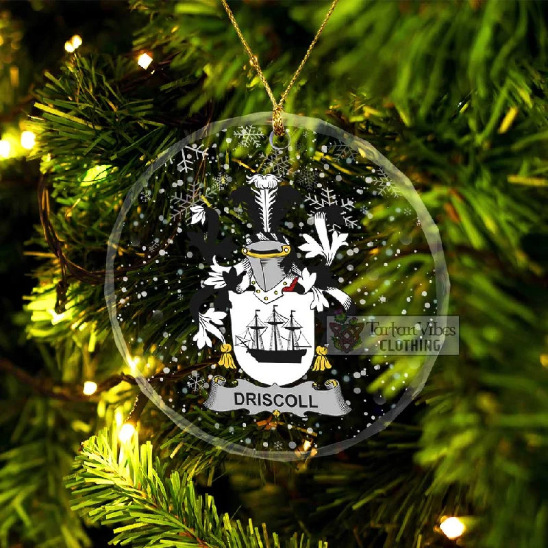Driscoll Irish Clan Christmas Glass Ornament with Coat of Arms Pockets Sleeves Lining Driscoll Irish Clan Christmas Glass Ornament with Coat of Arms Pockets Sleeves Lining