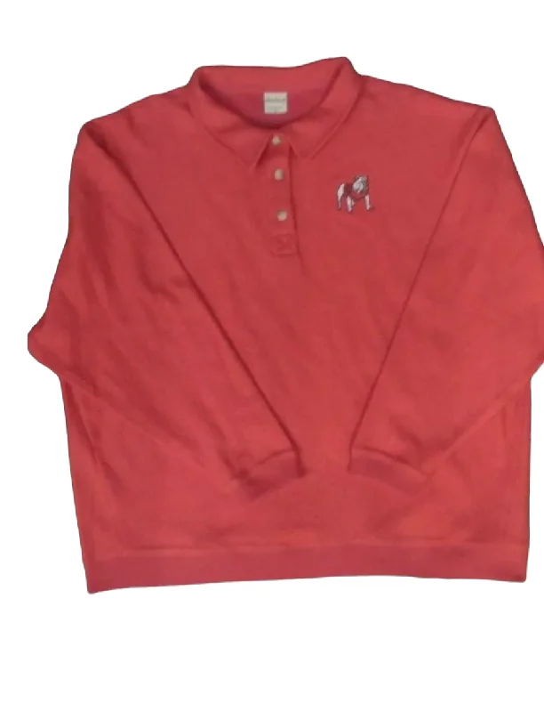 Chicka-d Georgia Bulldogs Pullover Button Up Turtleneck Warm Pullover