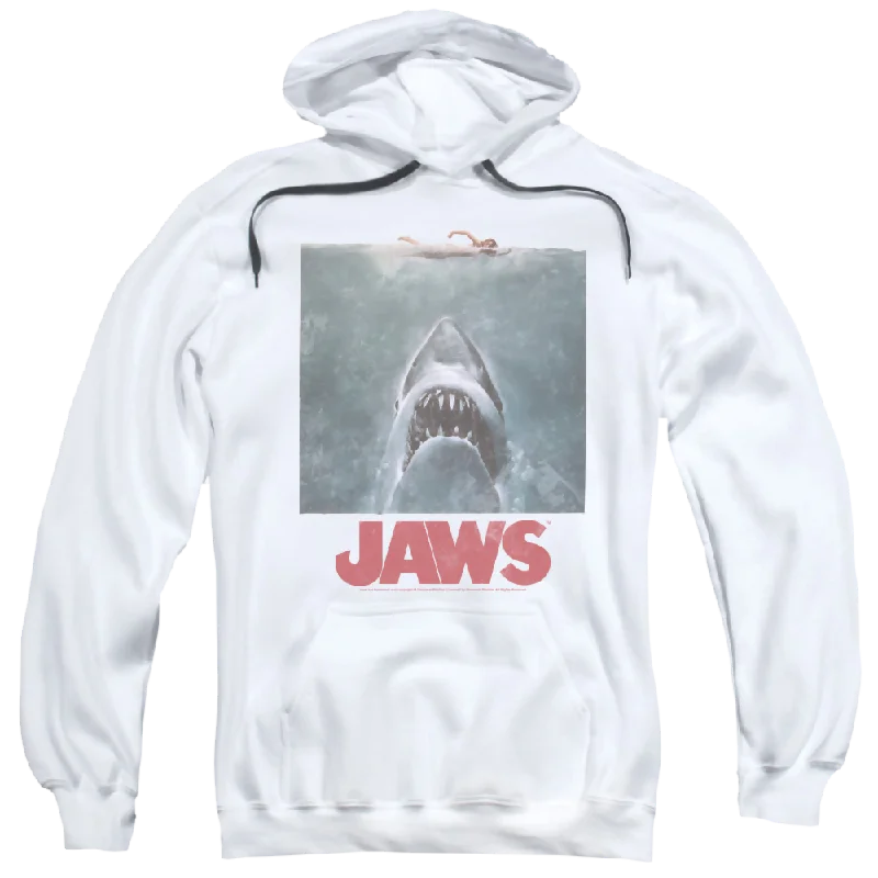 Distressed Jaws - Pullover Hoodie Lapel Neck Sweater