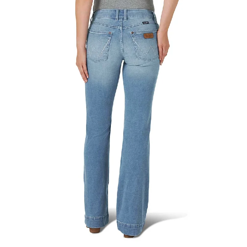 Wrangler Women's Retro Mae Mid Rise Trouser Jeans Trousers Business Professional
