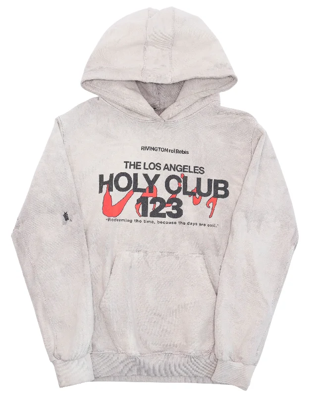 'Holy Club 123' Hoodie Hoodie with Embroidery Detailed Premium