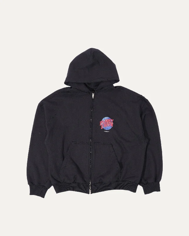 Planet Earth Zip Up Hoodie Hoodie with Lace Feminine Delicate