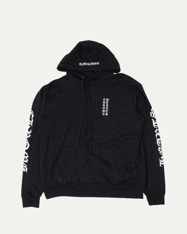 Monogram Vertical Logo Hoodie Hoodie with Color Block Contrast Stylish