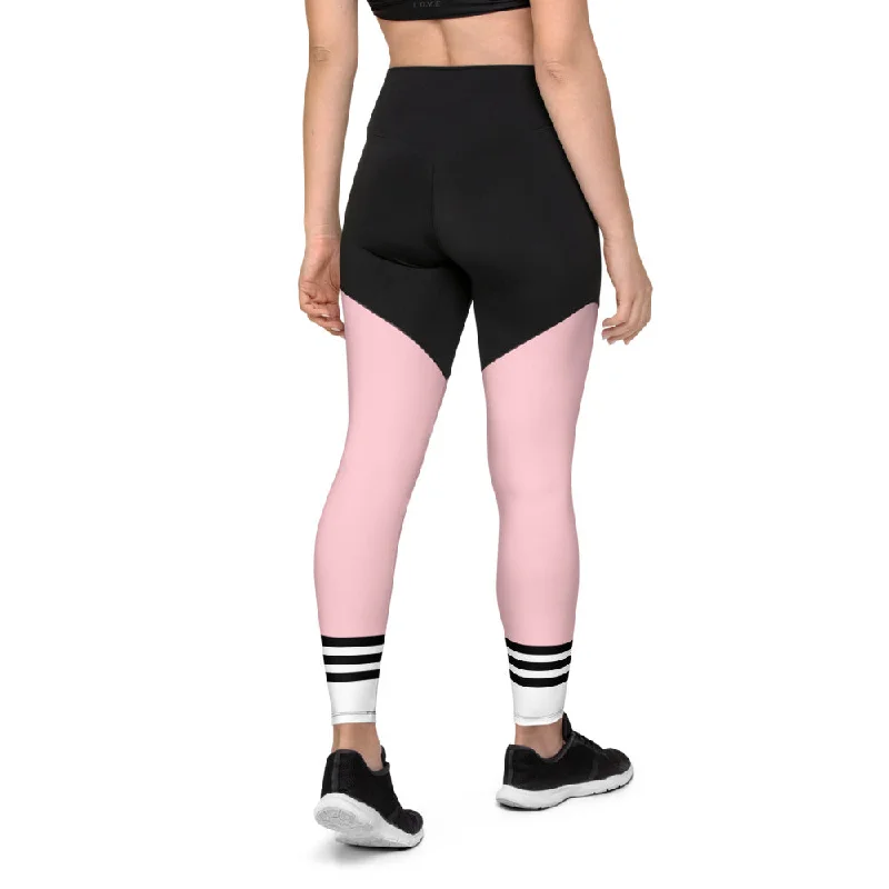 'Lady Savage' Leggings Pink x Black Cozy Sweat-Wicking Leggings