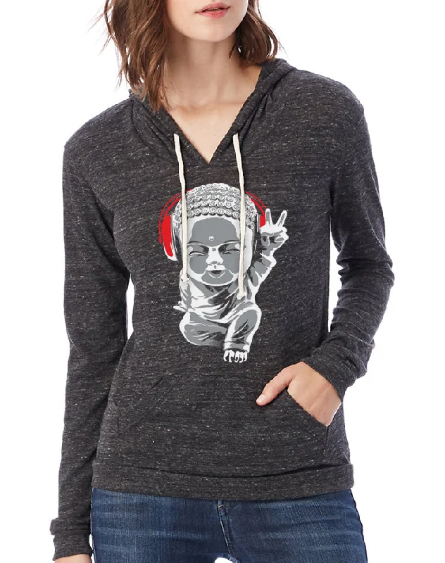 Women's Little Buddha Eco-Jersey Pullover Hoodie Shawl Collar Sweater
