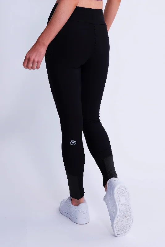 Passion Non-Slip Leggings in Black Cozy Textured Workout Leggings