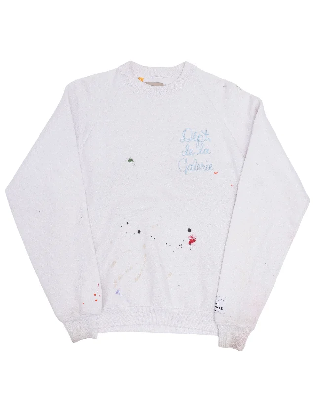 Embroidered Paint Splatter Hoodie Oversized Hoodie Comfort Casual