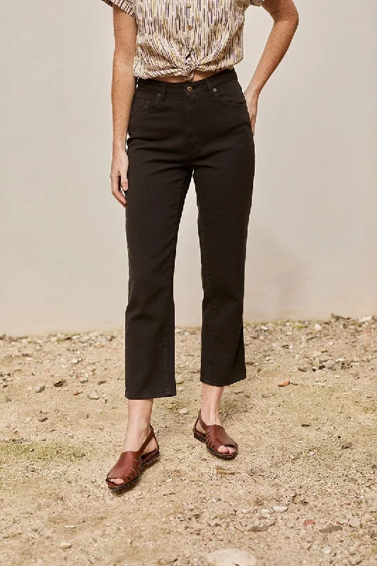 Juliet Trousers Momfit Onyx Black Trousers Yoga Stretchy