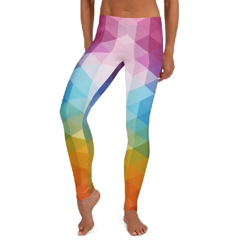 Rainbow Boogie Leggings Trendy High-Waist Tummy Control Leggings