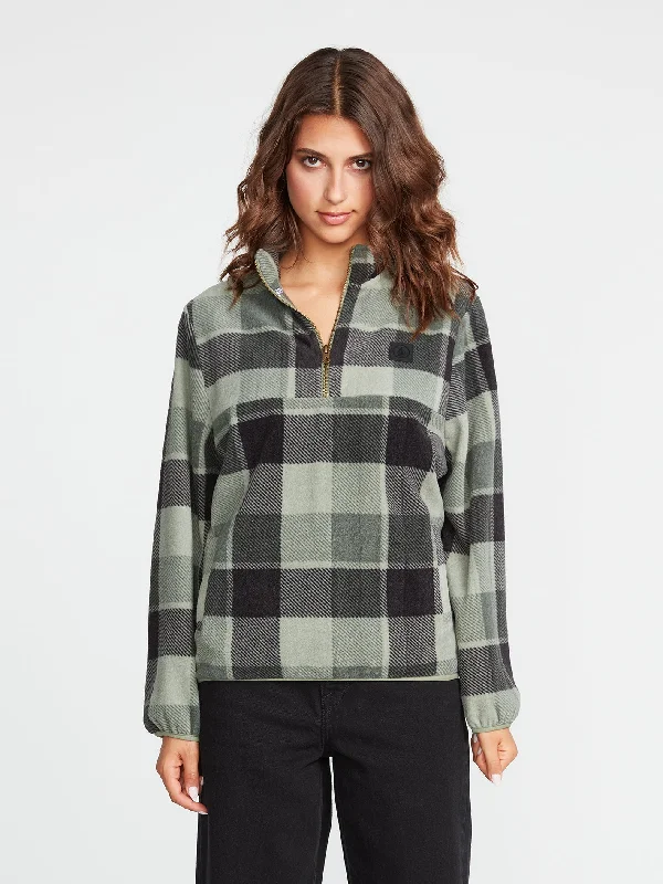 Volcom Pheelin It Mock Neck Fleece Pullover Thin Wool Pullover