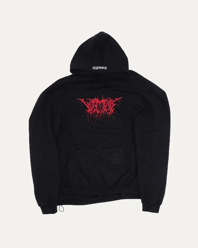 Metal Tour Logo Hoodie Hoodie with Oversized Fit Loose Comfortable