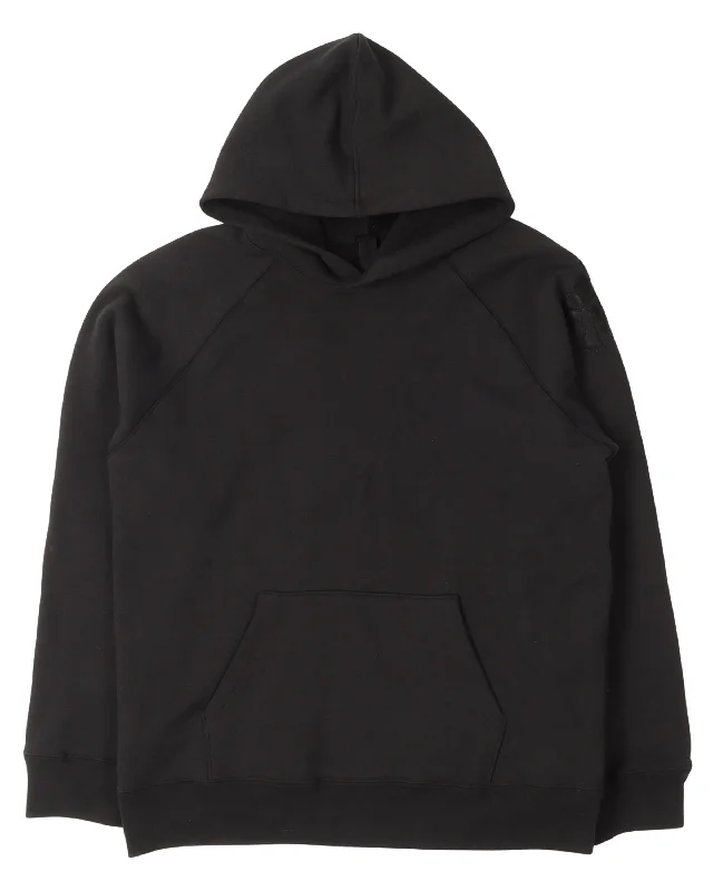 Paper Jam Cross Patch Hoodie Hoodie with High Neck Warm Protective