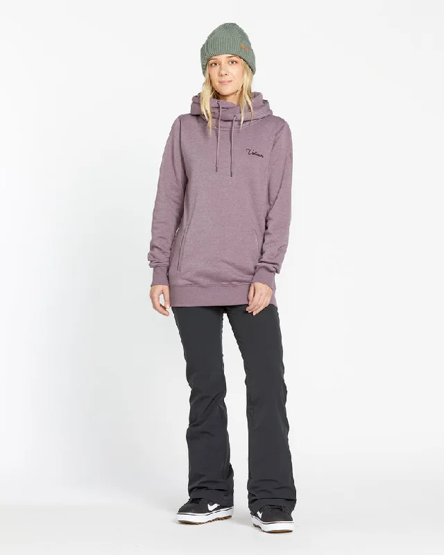 Volcom Women's Tower Pullover Fleece Faux Fur Trim