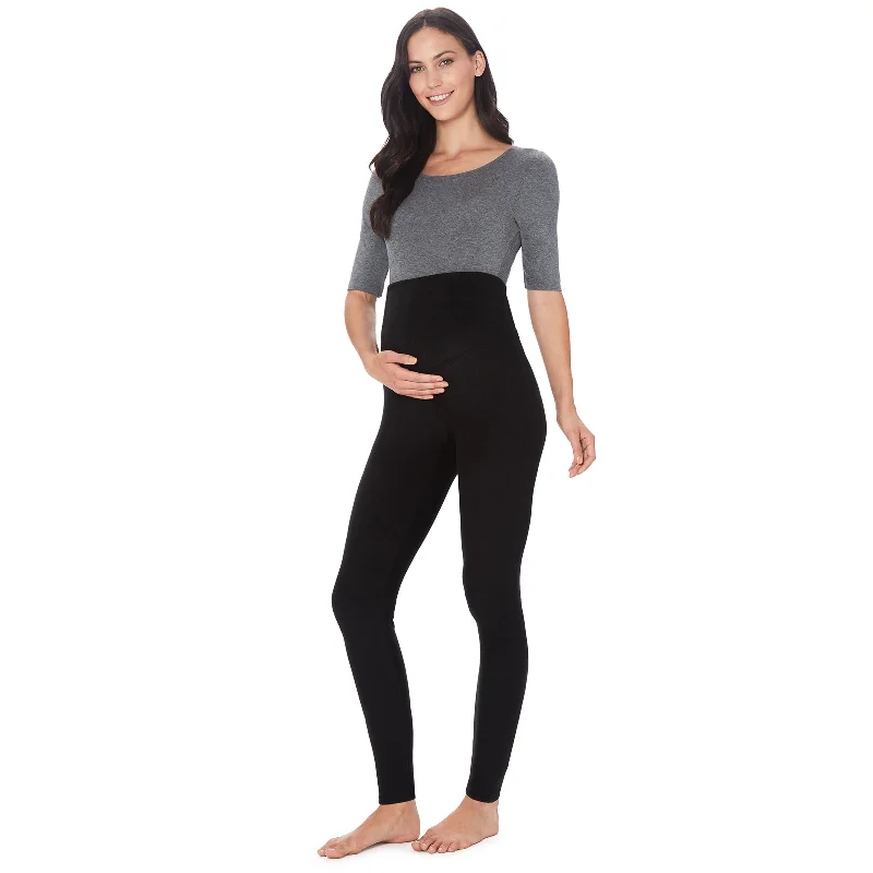 Fleecewear With Stretch Maternity Legging Comfortable Slip-On Leggings