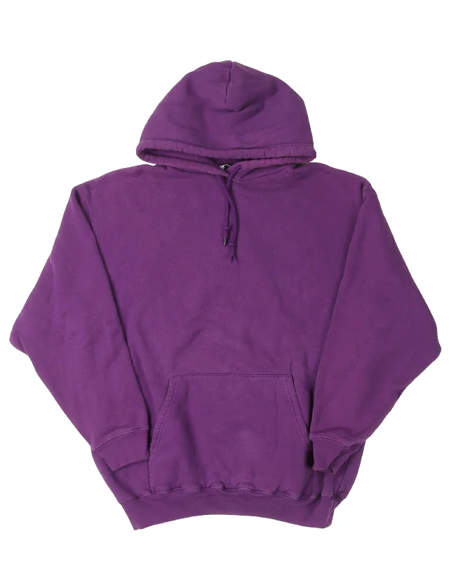 Back Logo Hoodie Hoodie with Batwing Sleeves Loose Dramatic