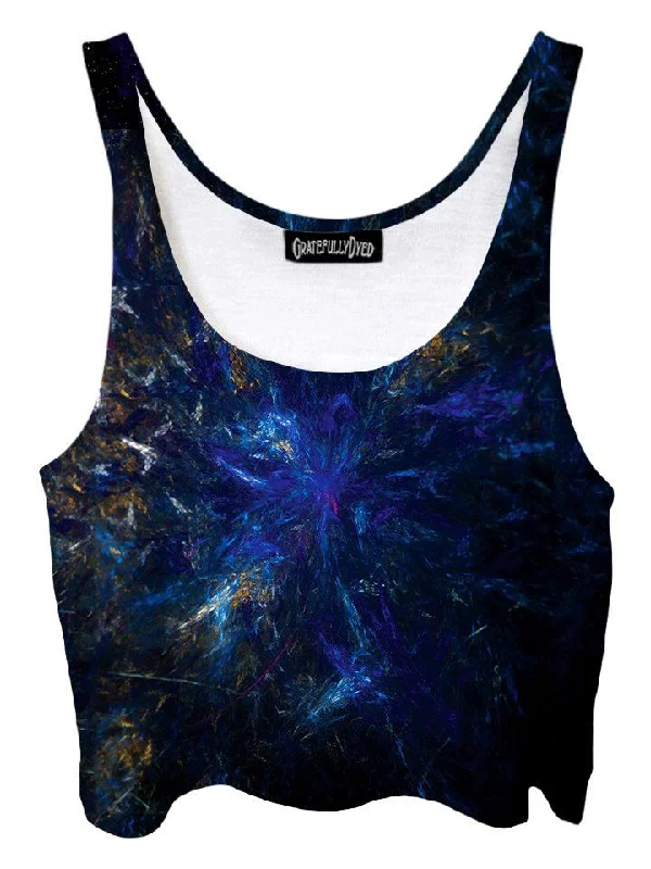 Dark Forest Galaxy Crop Top Jersey Fabric Tulle Fabric Batik Fabric