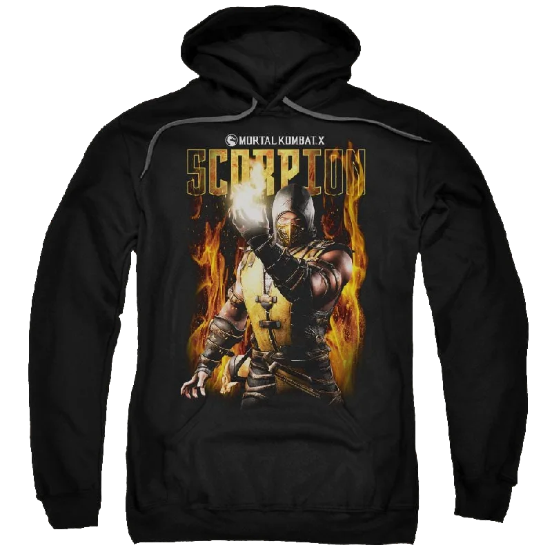Mortal Kombat Scorpion Pullover Hoodie Oversized Cozy Pullover