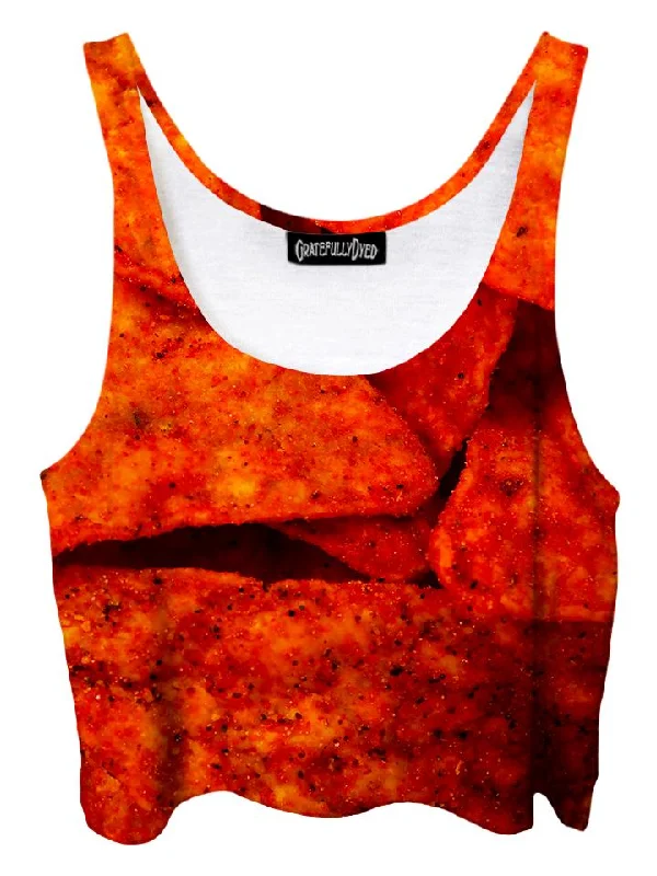Doritos Nacho Cheese Foodie Crop Top Solid Color Striped Floral