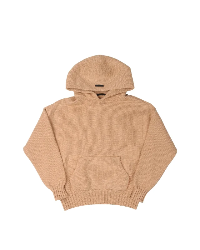 Cotton Knit Hoodie Hooded Sweatshirt Casual Wear Street Style