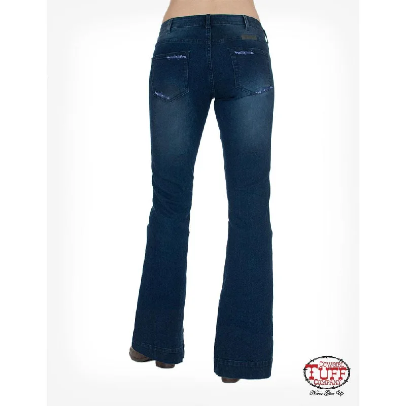 Cowgirl Tuff Indigo Shimmer Trouser Trousers Sale Discount
