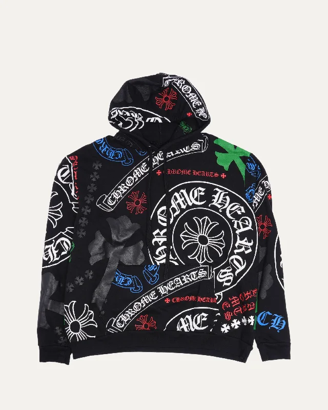 Stencil Hoodie Hoodie with Rolled Sleeves Casual Relaxed