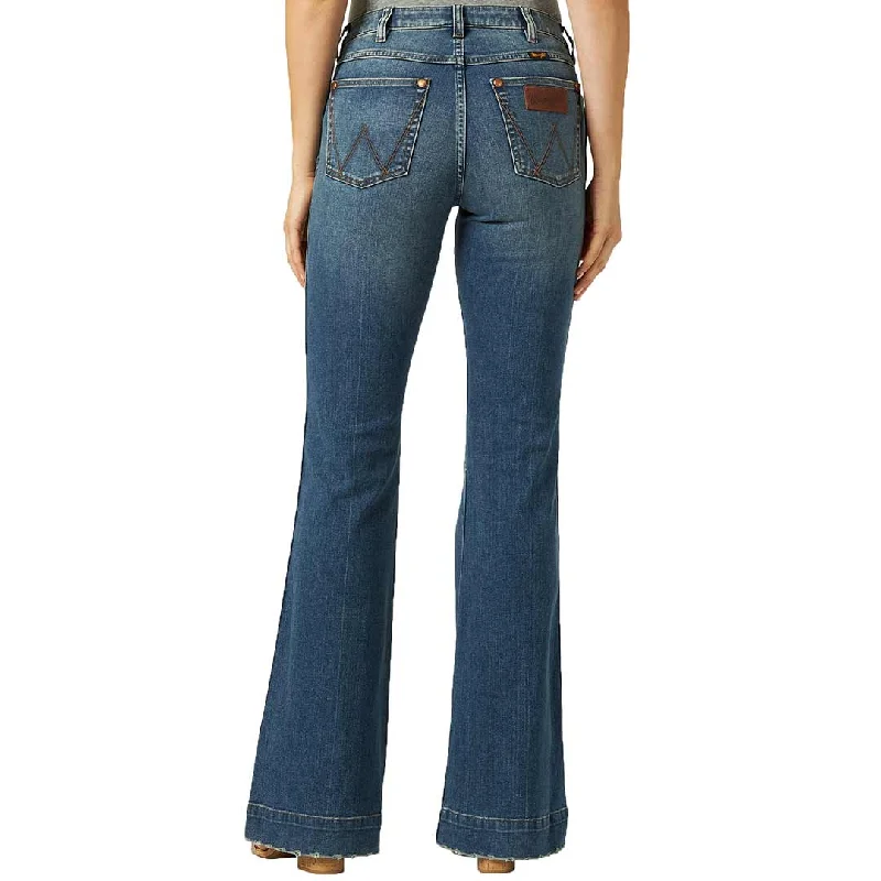 Wrangler Women's Retro High Rise Trouser Jeans Trousers Flared Retro