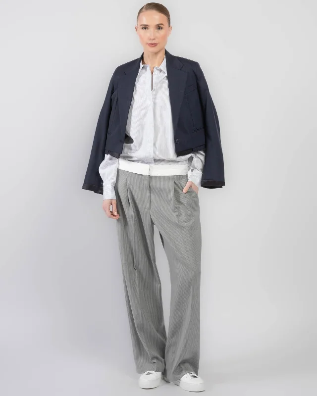 LIGHT GREY PINSTRIPE
