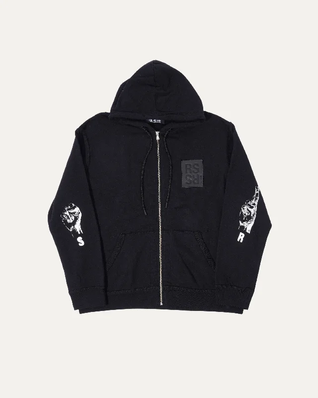Hand Signs Zip-Up Hoodie Hoodie with Slim Fit Tailored Modern