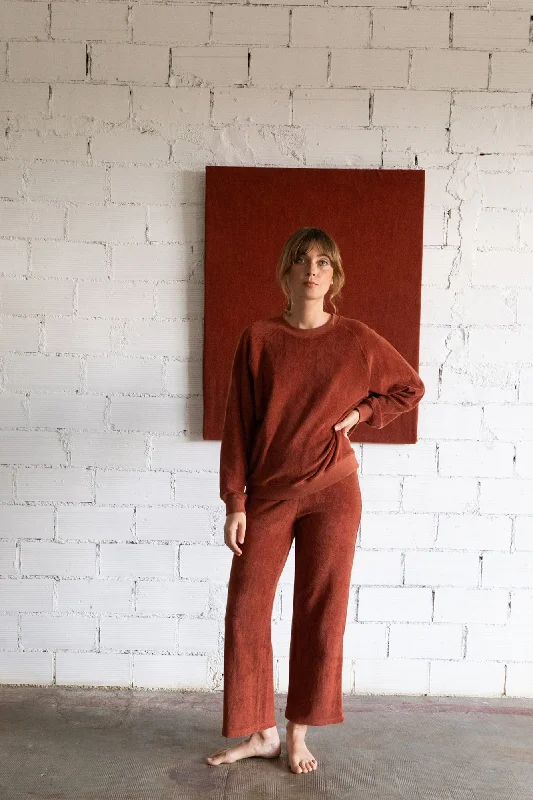Gloria trousers terry Mars red Trousers Fall Fleece