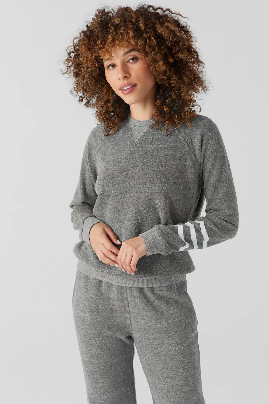 Coastal Waves Pullover Ruffle Neck Pullover