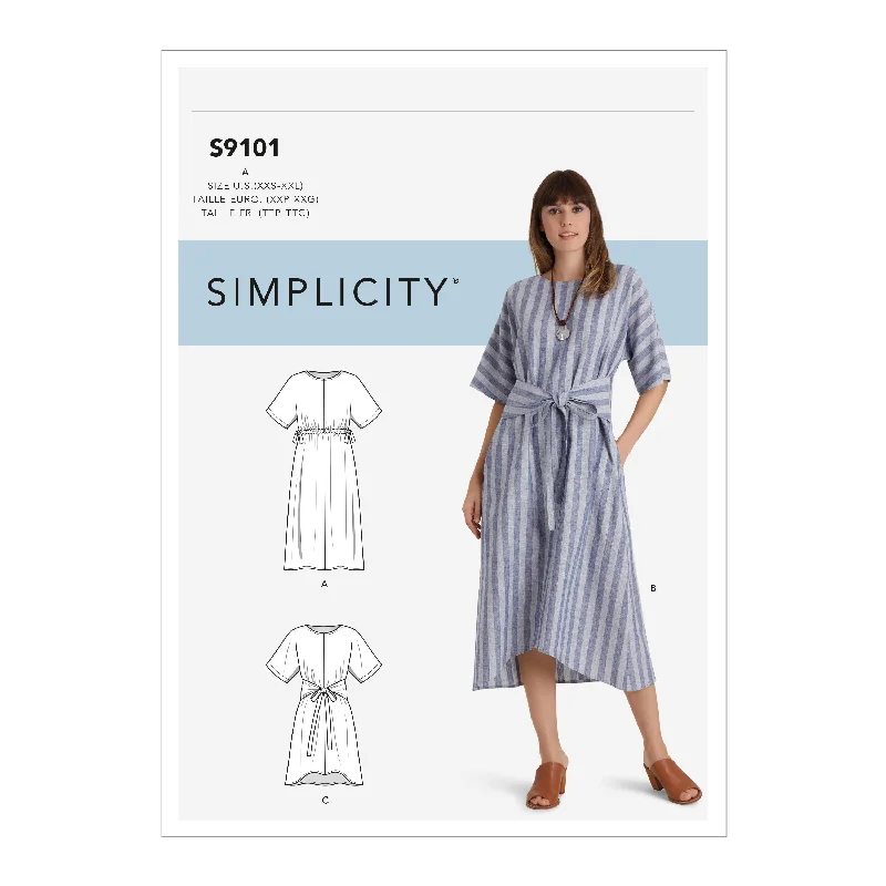 Simplicity Pattern 9101 Misses' Pullover Dresses Soft Wool Sweater