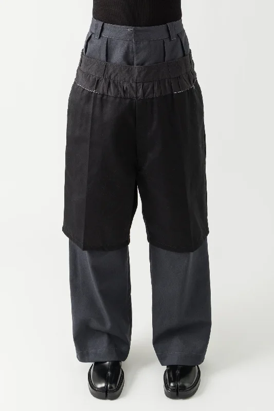 Maison Margiela Layered Waistband Trousers SS25 Trousers cozy comfortable