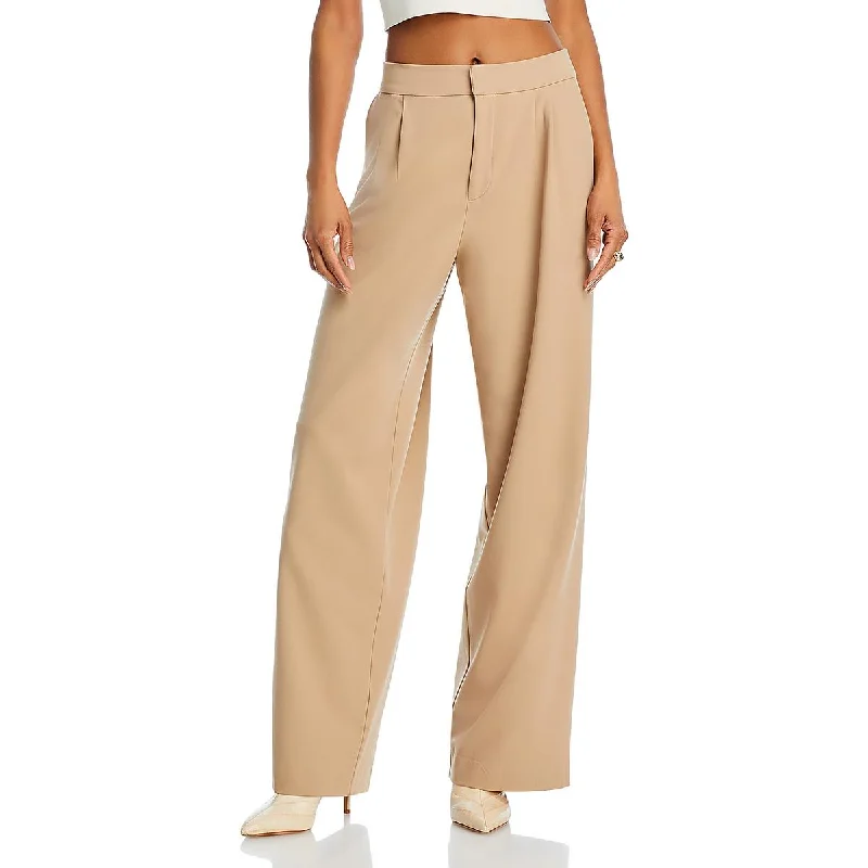 WAYF Womens Wilshire Pockets Casual Trouser Pants Trousers Formal Black
