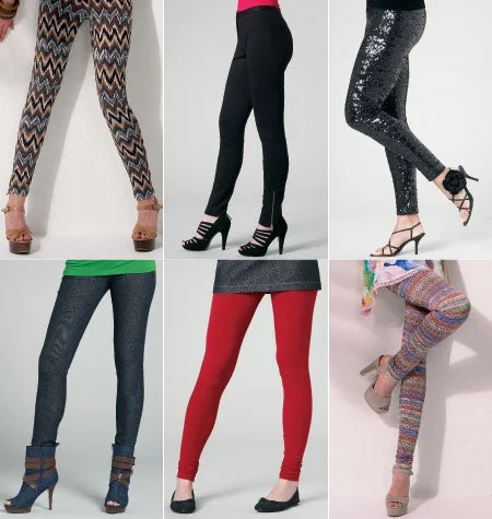 McCall's Pattern M6173 Misses'/Miss Petite Pants and Leggings Cozy Reflective Detail Leggings