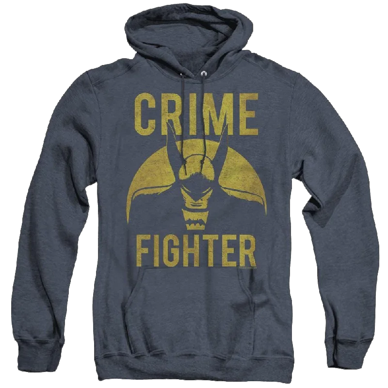 Dc Batman Fight Crime - Heather Pullover Hoodie Bolero Style Sweater